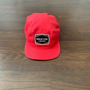 Red Brixton 5 Panel Hat